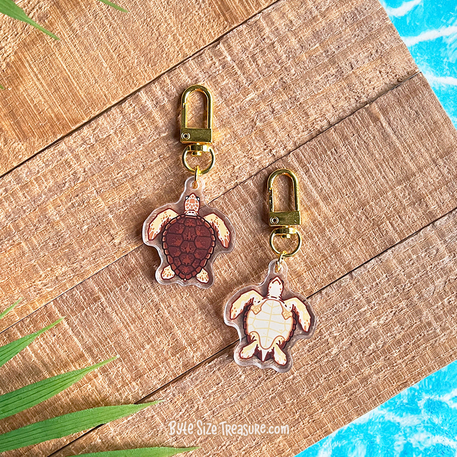 Flat Friend Charms: Sea Turtles