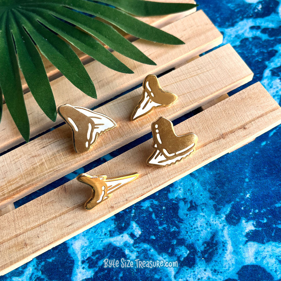 Shark Tooth Enamel Mini Pins