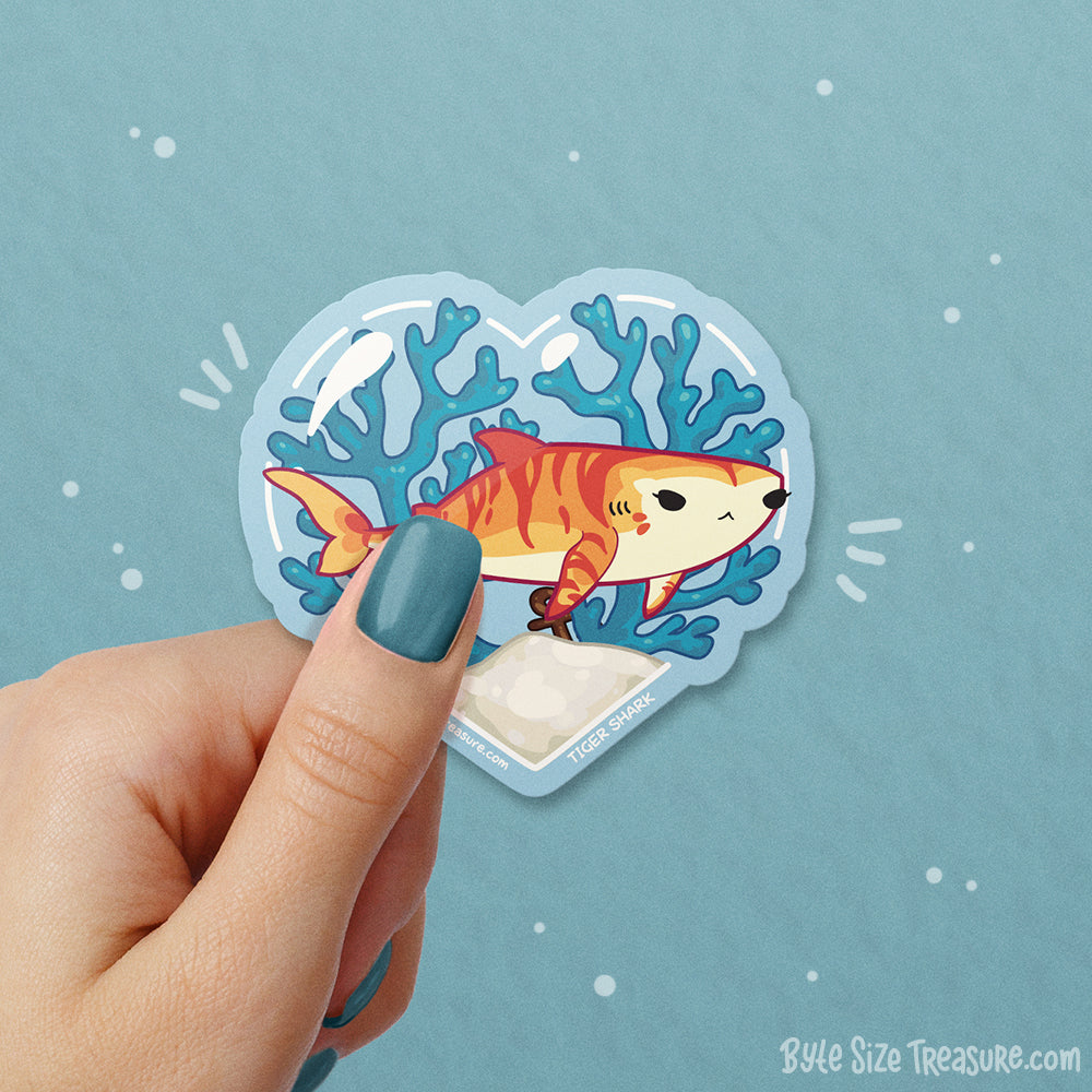 Tiger Shark Vinyl Sticker
