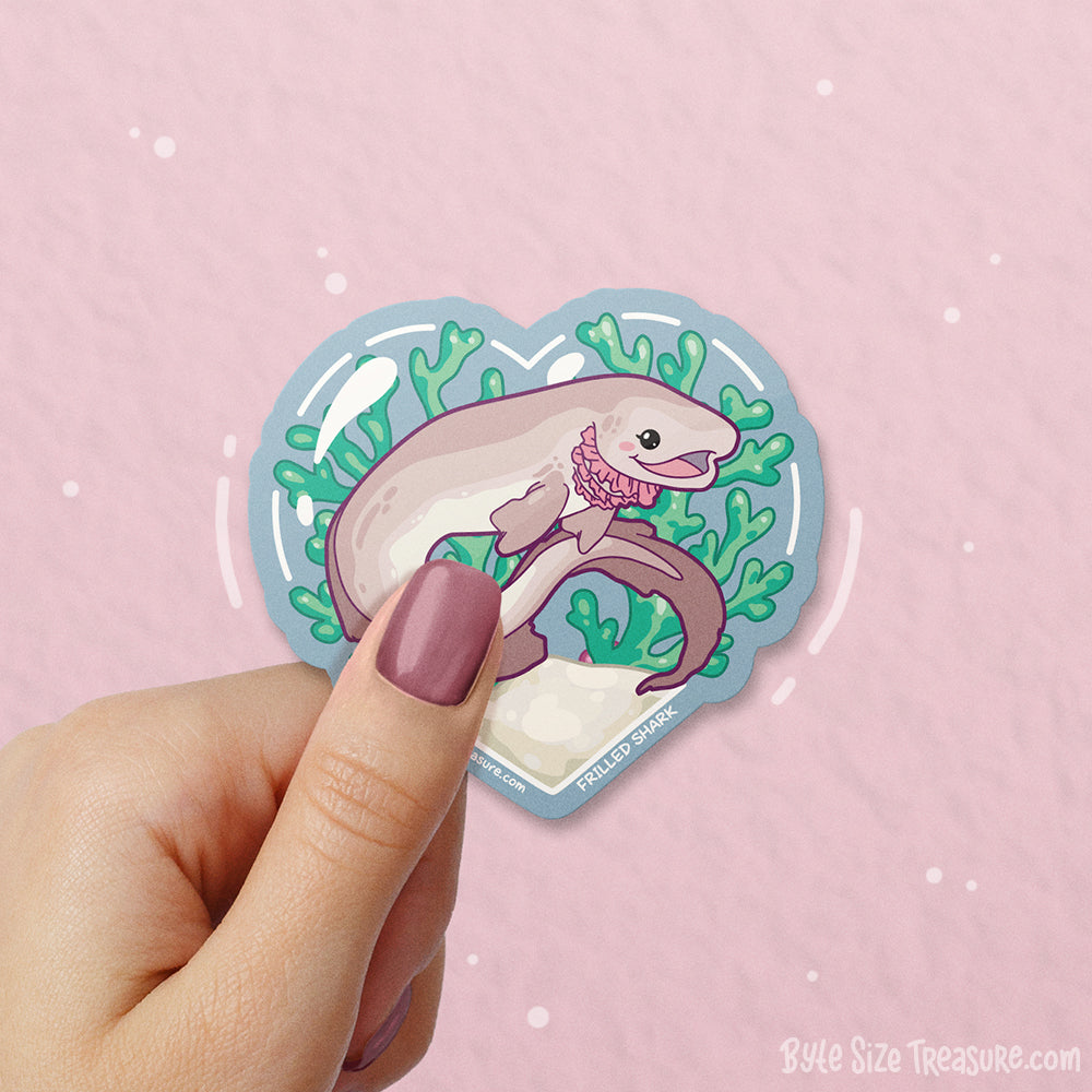 Frilled Shark Vinyl Sticker