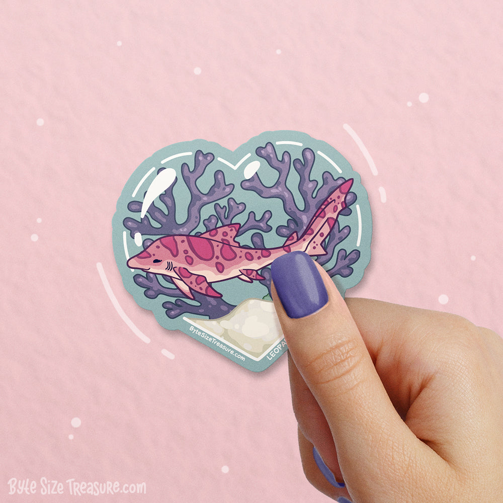Leopard Shark Vinyl Sticker