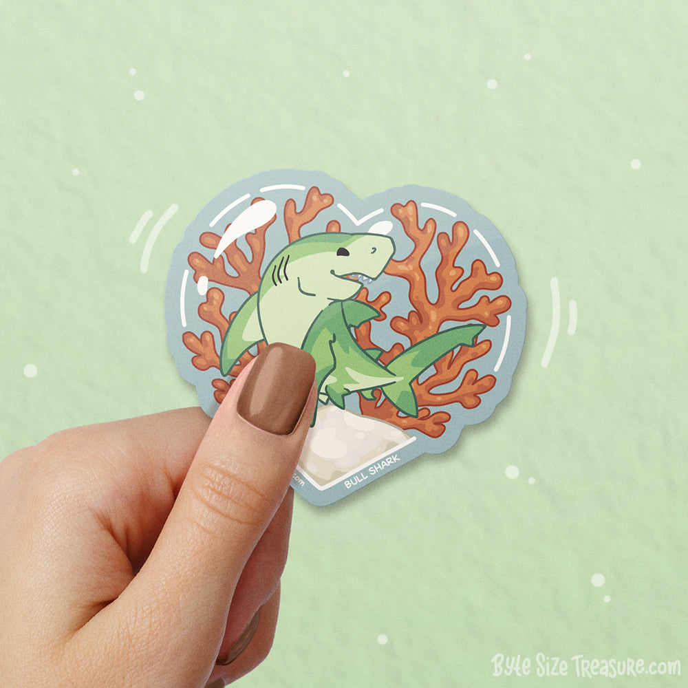 Bull Shark Vinyl Sticker