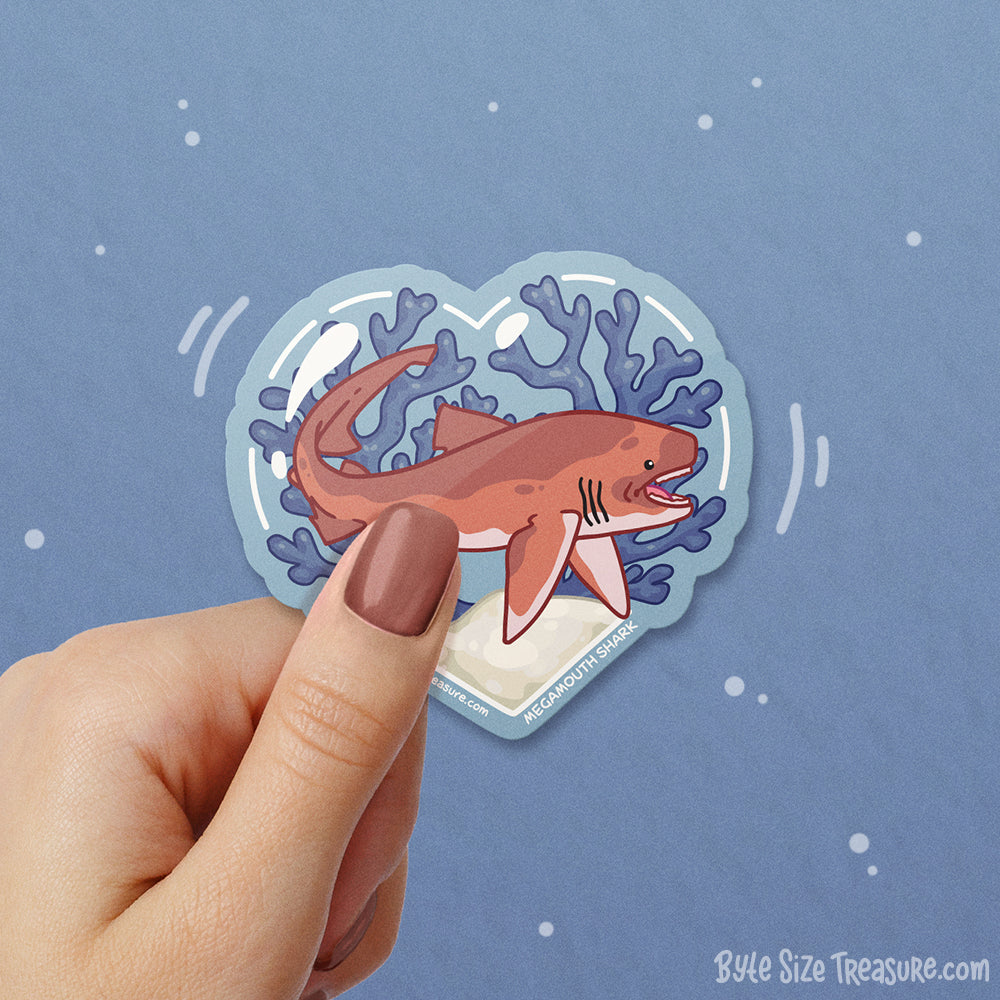 Megamouth Shark Vinyl Sticker