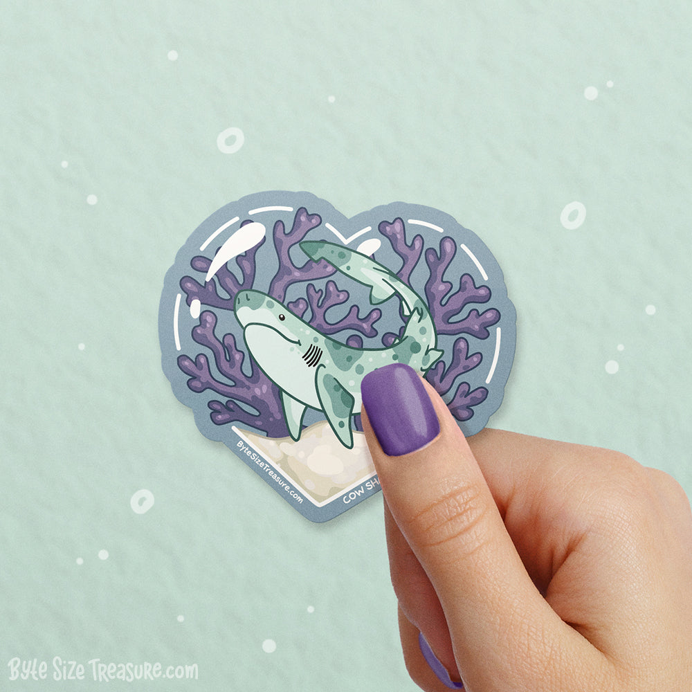 Cow Shark Vinyl Sticker