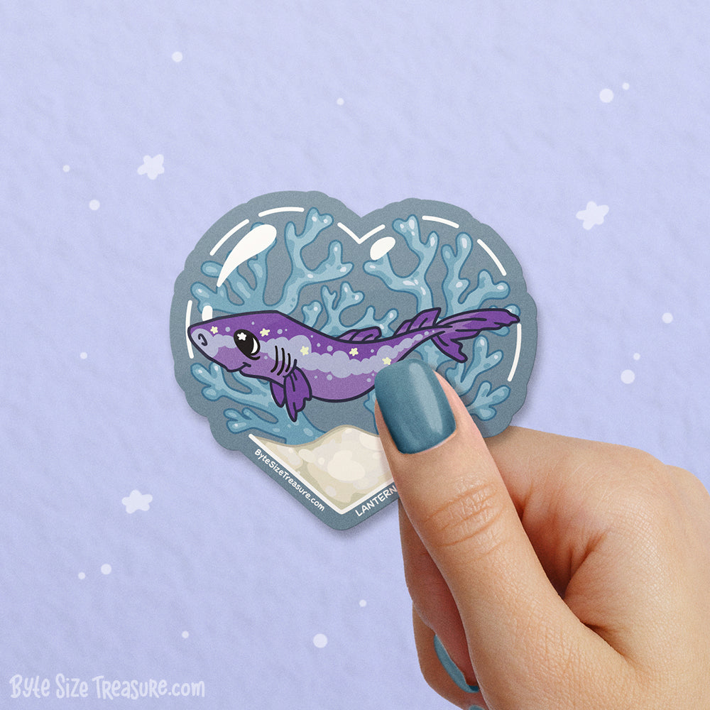Lantern Shark Vinyl Sticker
