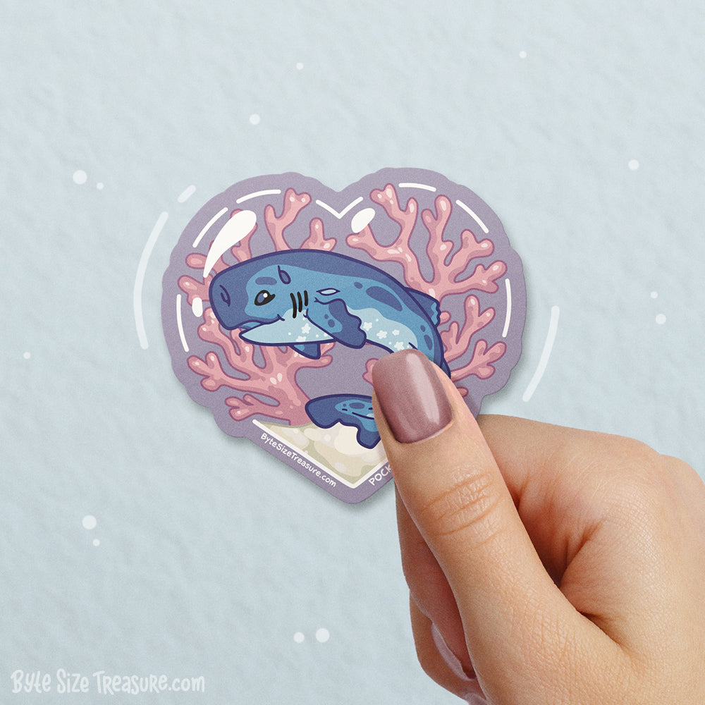 Pocket Shark Vinyl Sticker