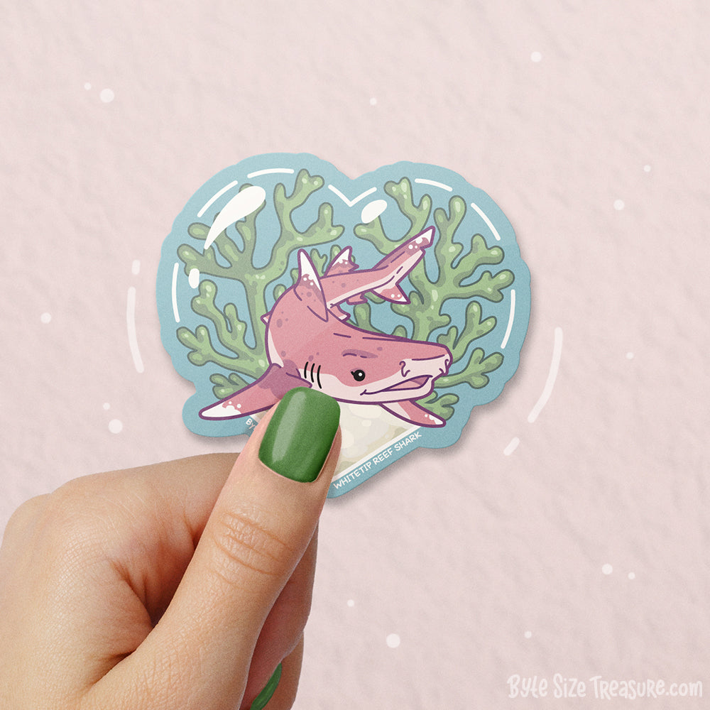 Whitetip Reef Shark Vinyl Sticker