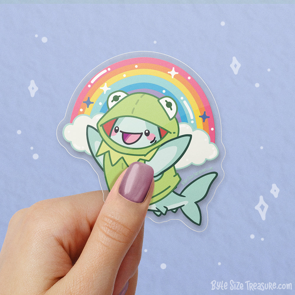 Kermie Costume Clear Vinyl Sticker