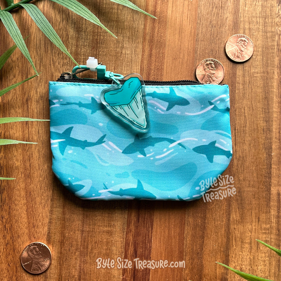 Shark Silhouettes Coin Purse