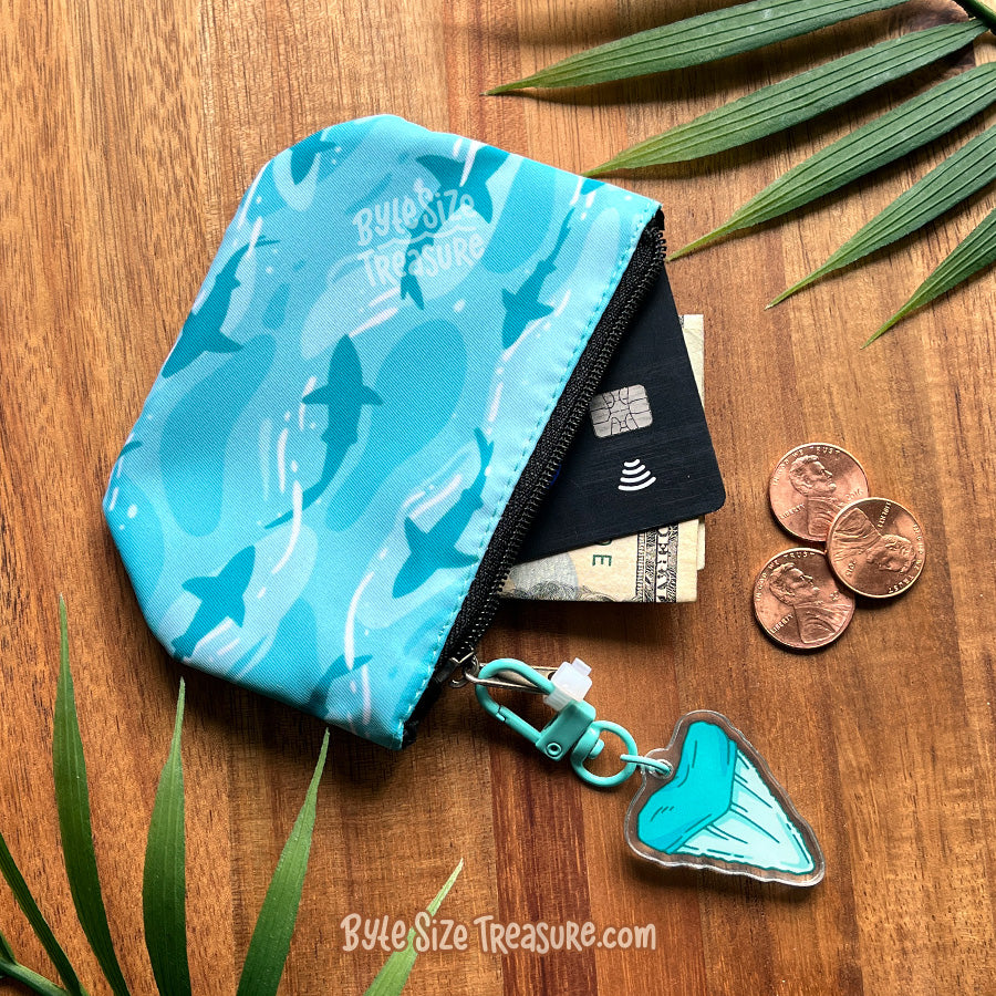 Shark Silhouettes Coin Purse