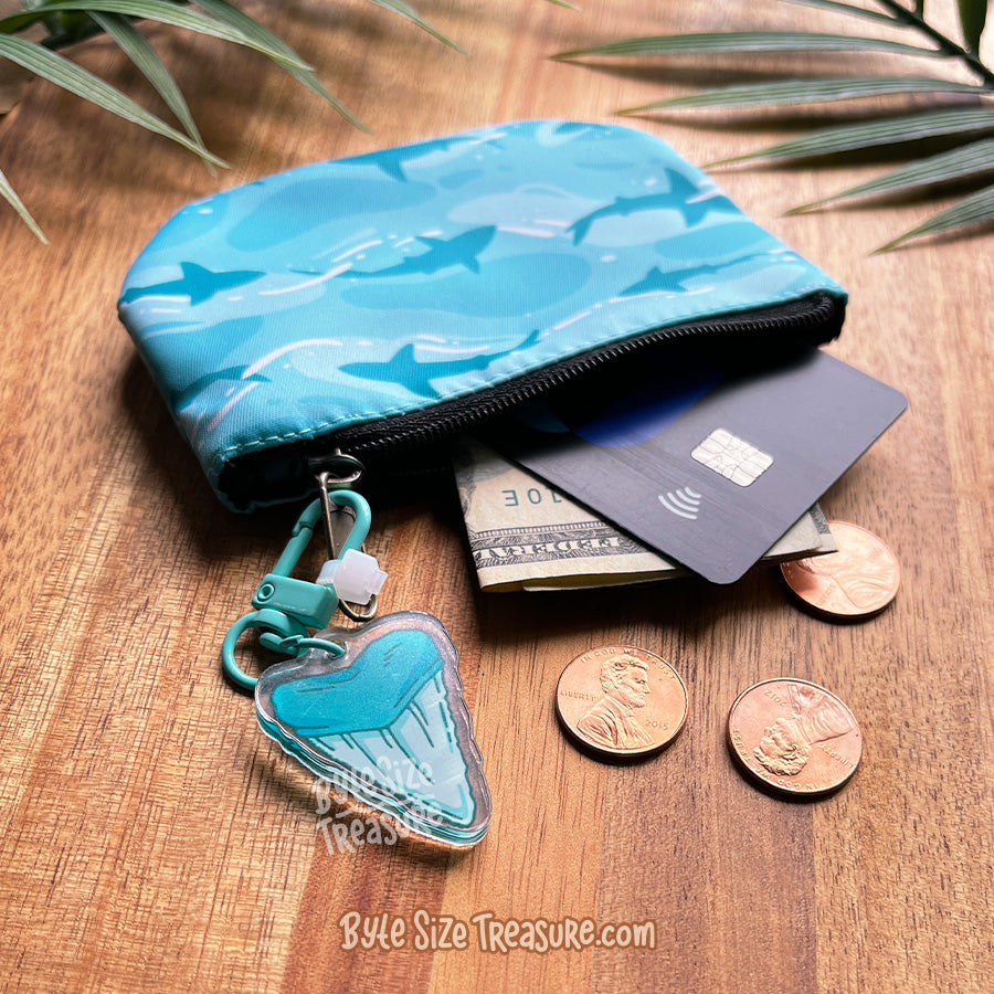 Shark Silhouettes Coin Purse