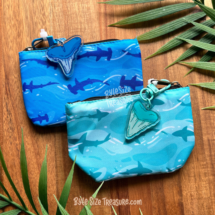 Shark Silhouettes Coin Purse