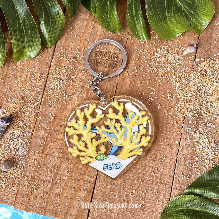 Blue Shark Acrylic Keychain