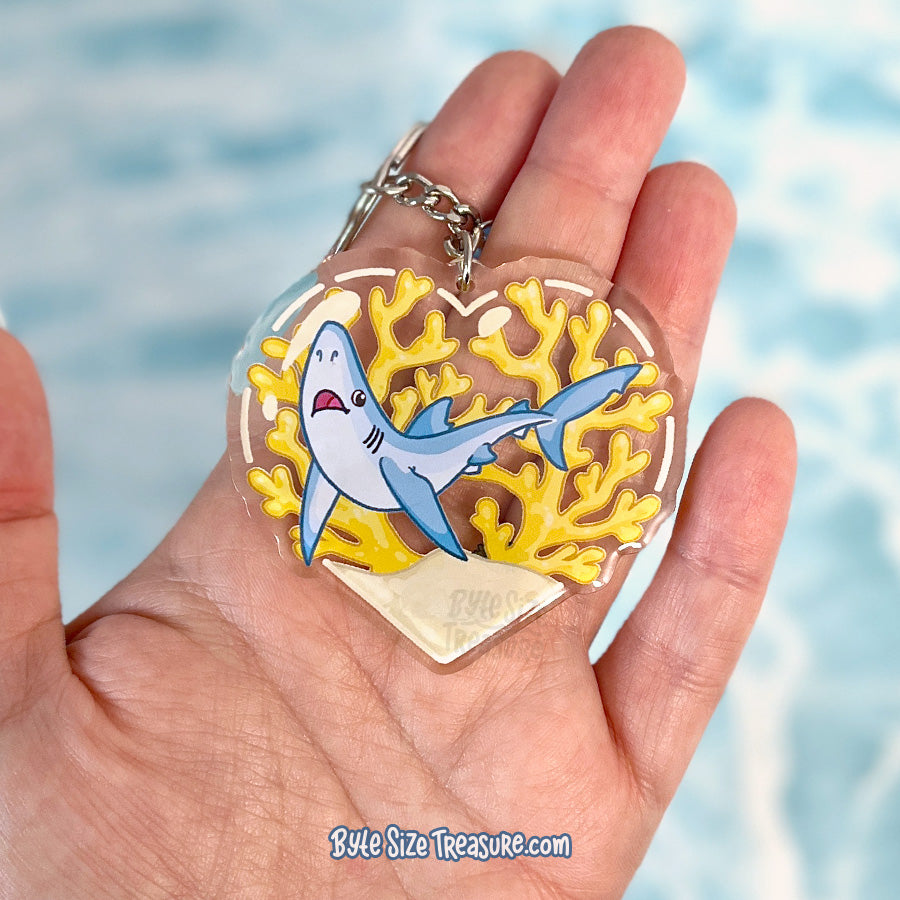 Blue Shark Acrylic Keychain