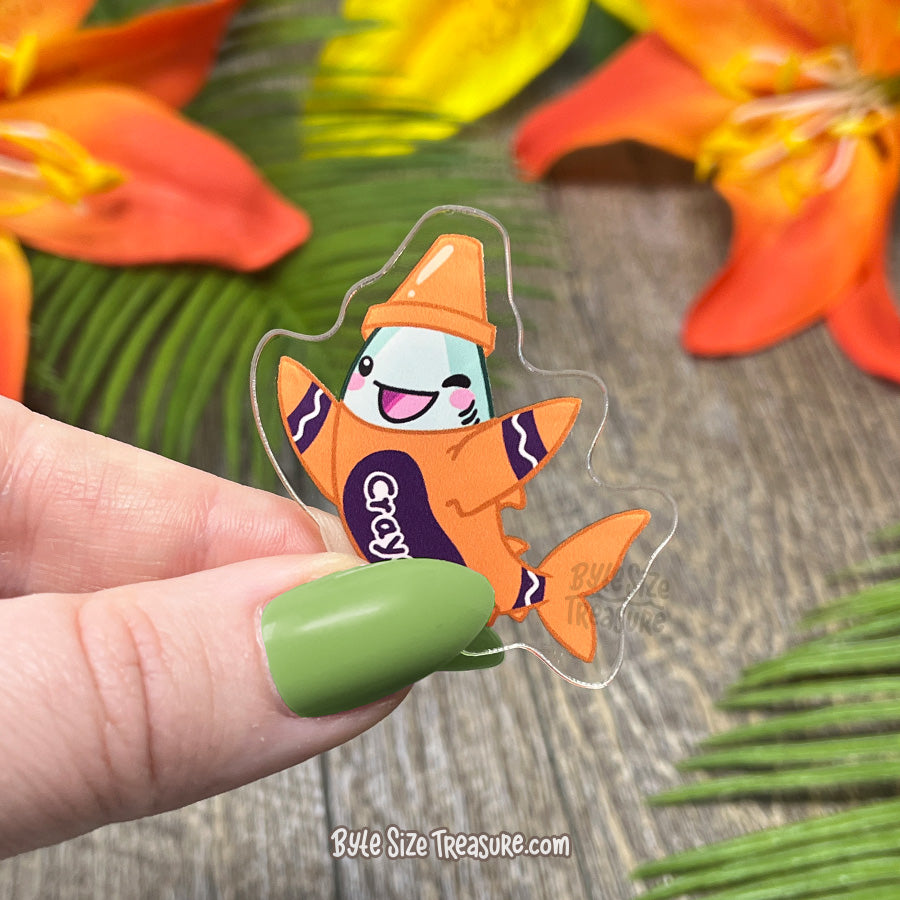 Crayon Costume Acrylic Pin