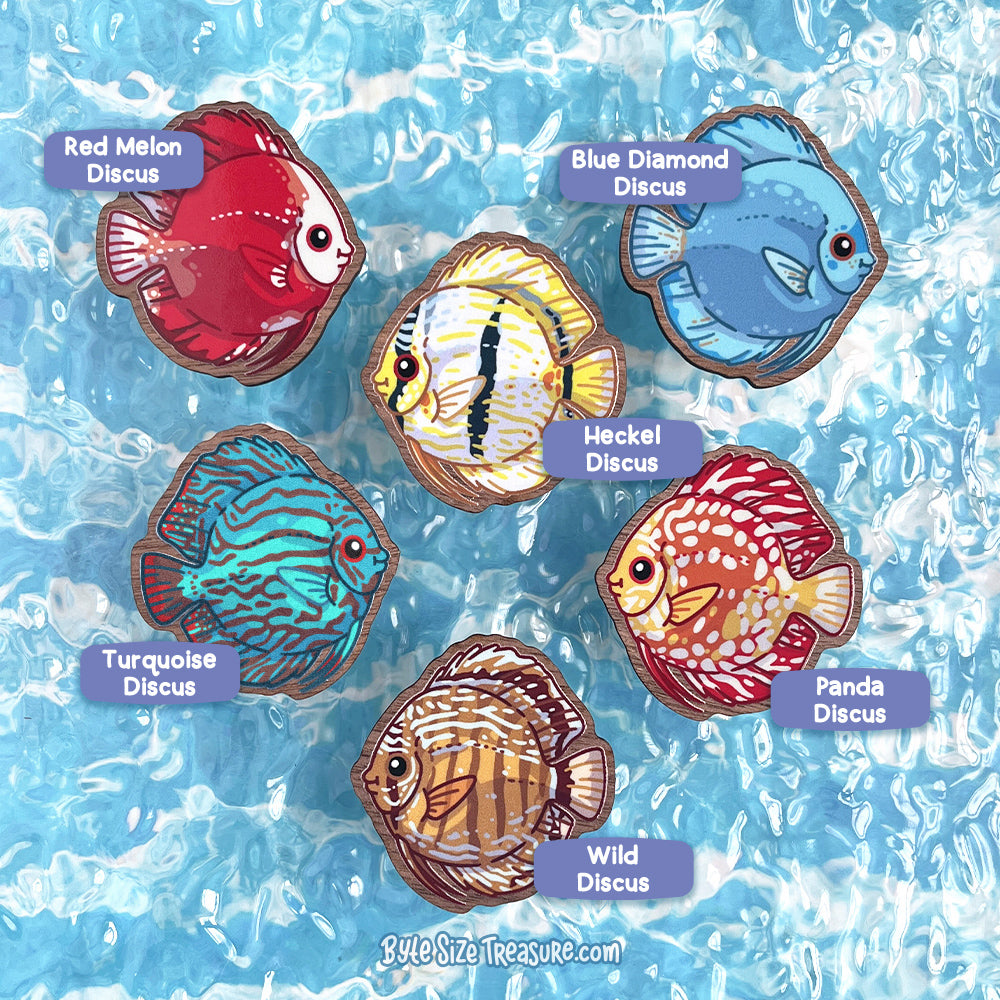 Discus \\ Wooden Magnet