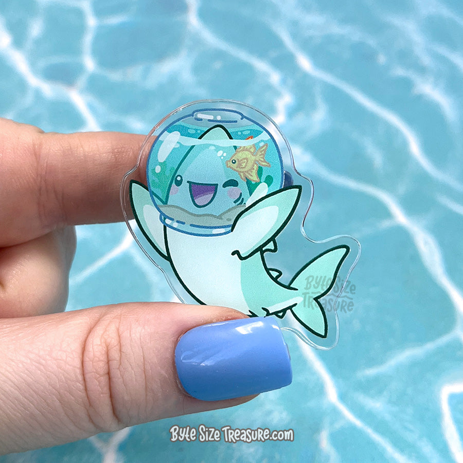 Fish Bowl Costume Acrylic Pin