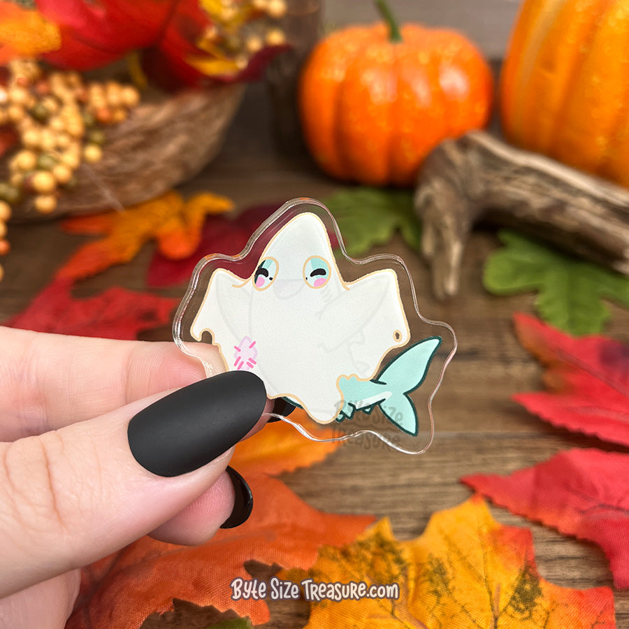 Ghost Costume Acrylic Pin