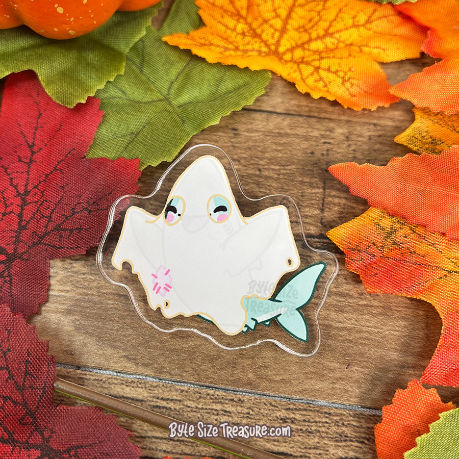 Ghost Costume Acrylic Pin