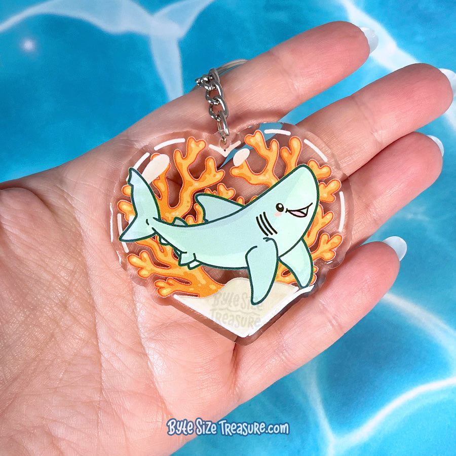 Great White Shark Acrylic Keychain