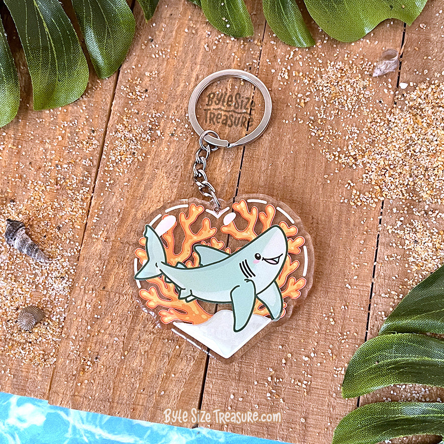 Great White Shark Acrylic Keychain