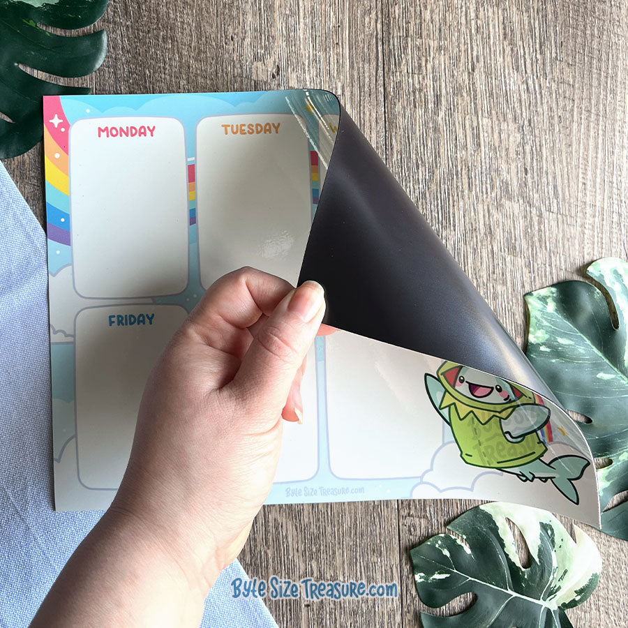 Kermie Shark Magnetic, Dry-Erase Weekly Planner