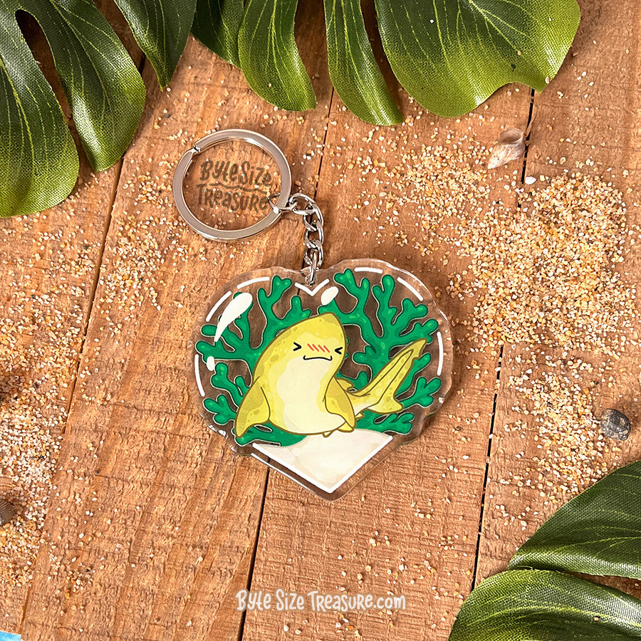 Lemon Shark Acrylic Keychain
