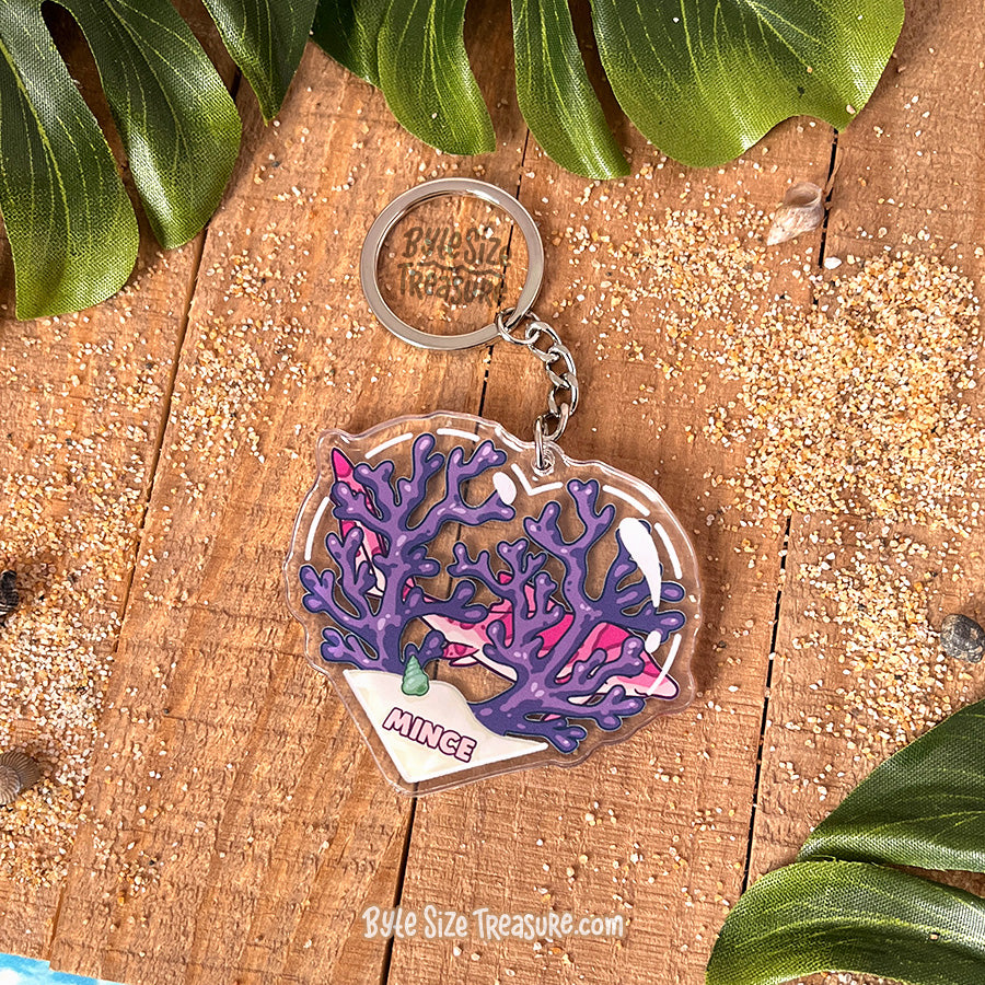 Leopard Shark Acrylic Keychain