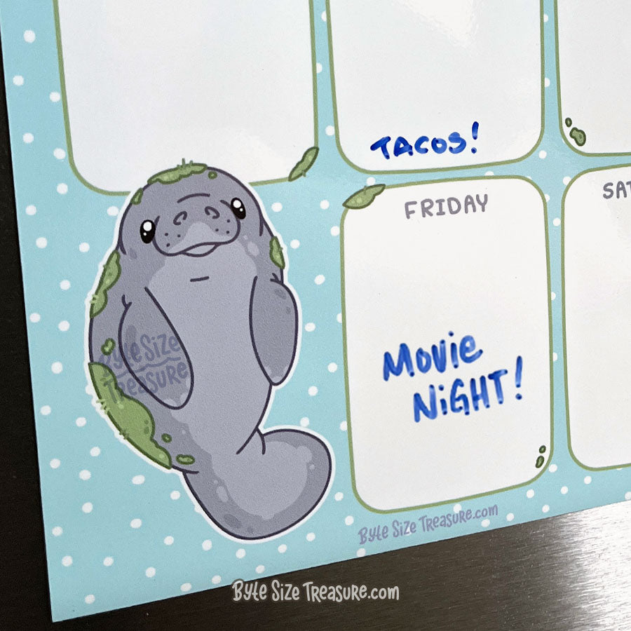 Manatee Magnetic, Dry-Erase Weekly Planner