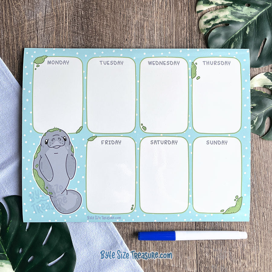 Manatee Magnetic, Dry-Erase Weekly Planner