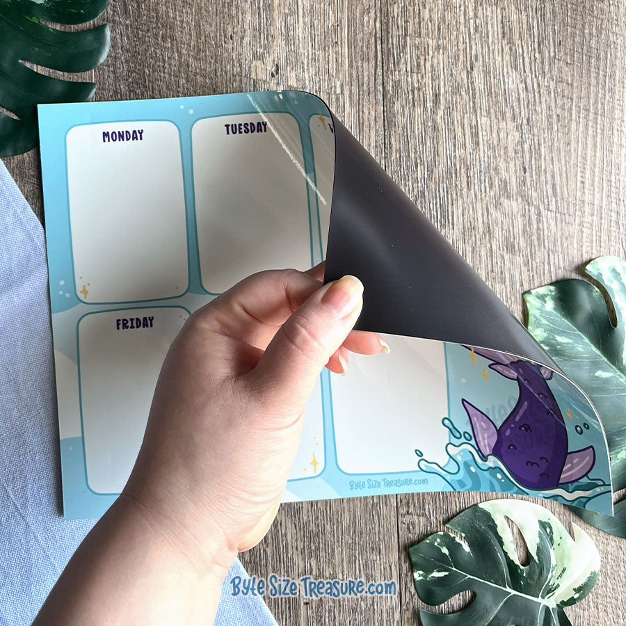 Mermaid Tail Magnetic, Dry-Erase Weekly Planner