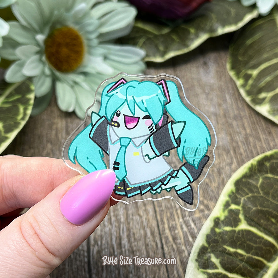 Miku Costume Acrylic Pin