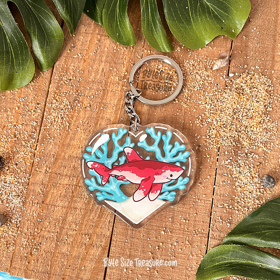 Oceanic Whitetip Shark Acrylic Keychain