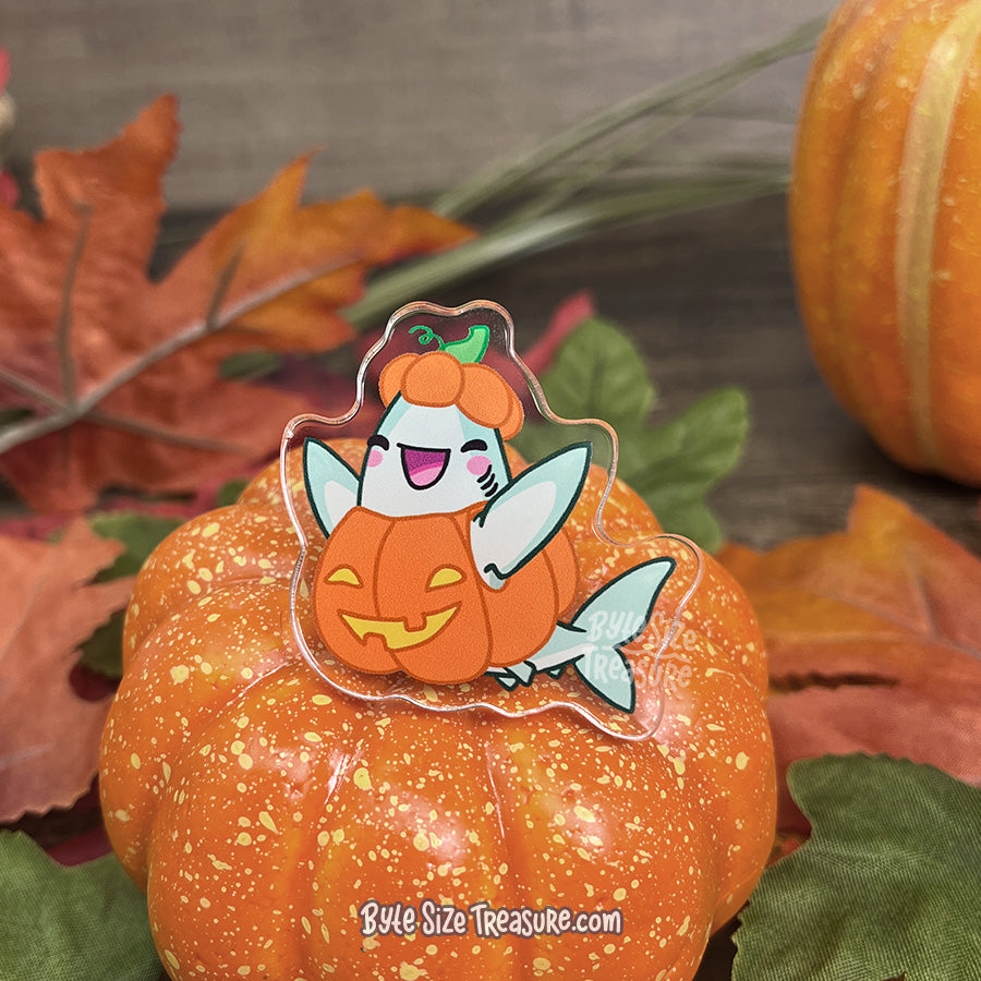 Pumpkin Costume Acrylic Pin