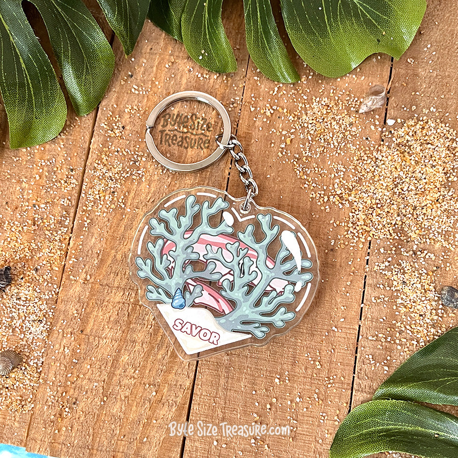 Pyjama Shark Acrylic Keychain