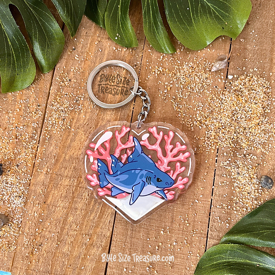 Rough Shark Acrylic Keychain