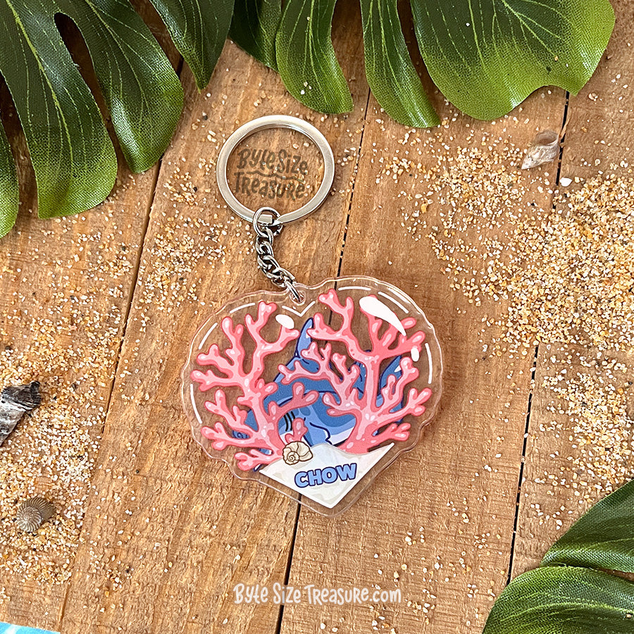Rough Shark Acrylic Keychain