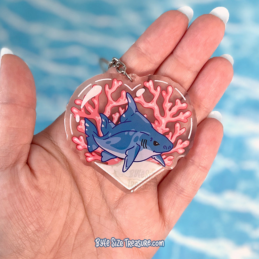 Rough Shark Acrylic Keychain