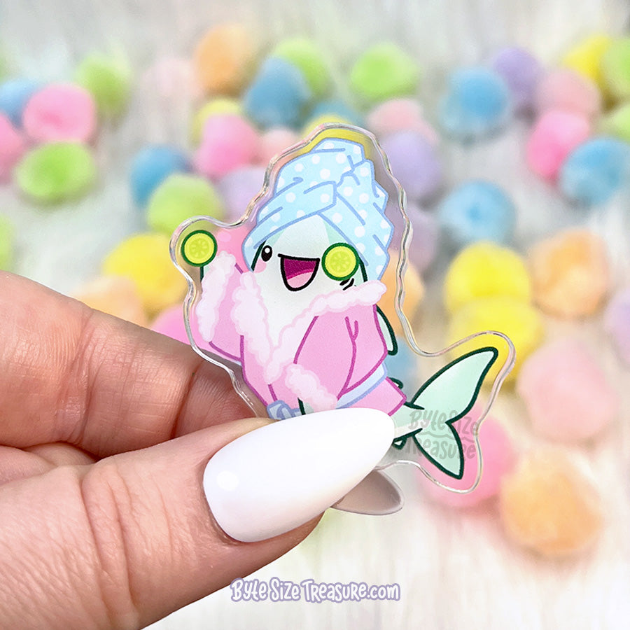 Spa Day Costume Acrylic Pin