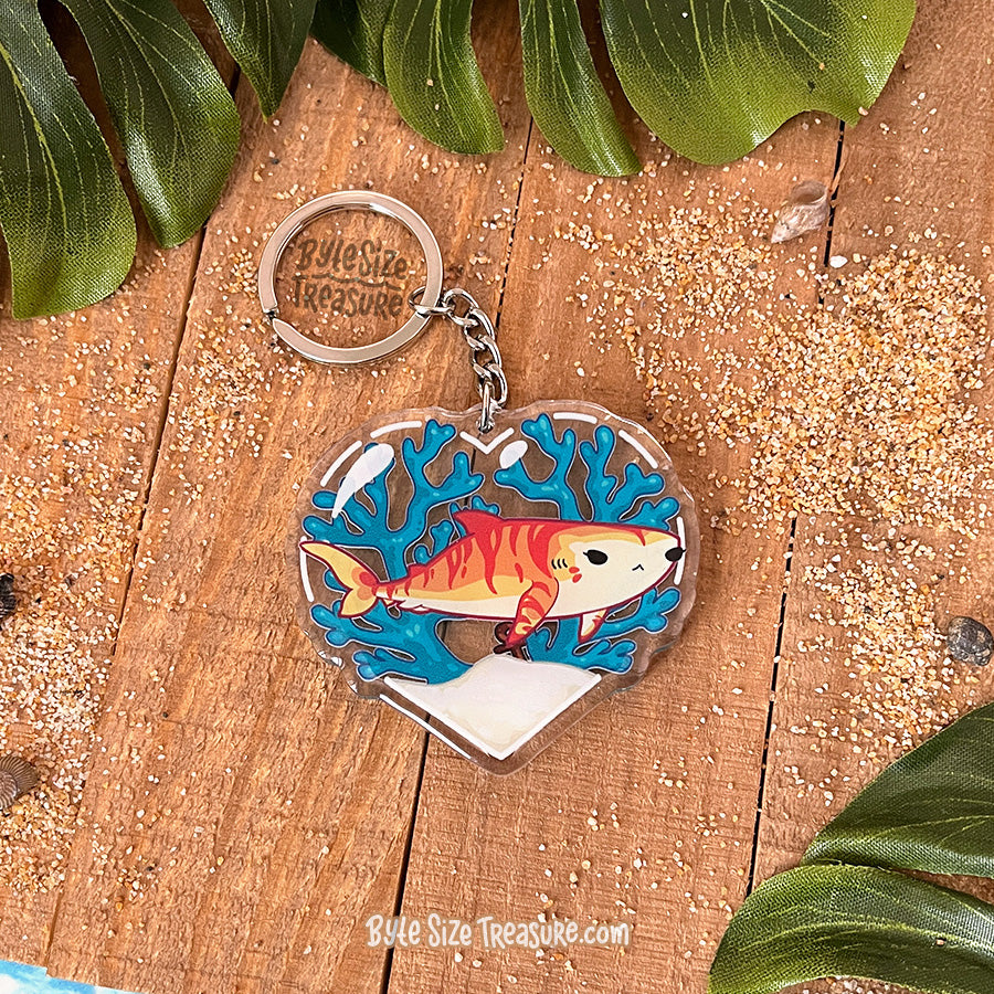 Tiger Shark Acrylic Keychain