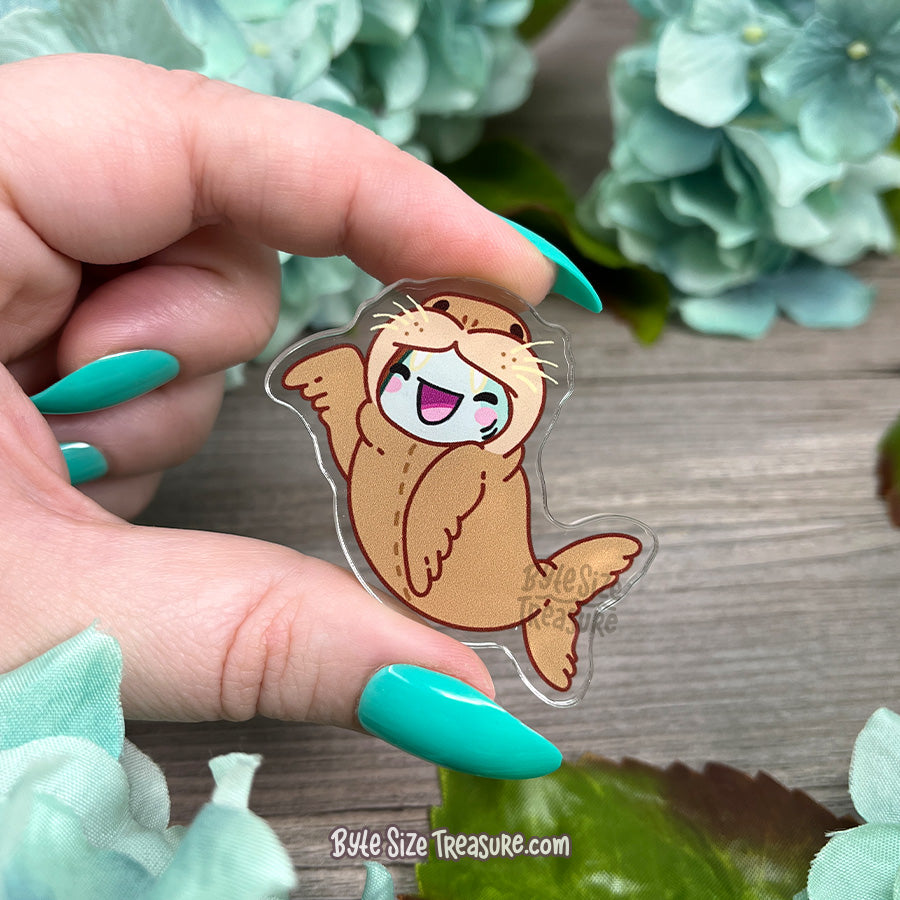 Walrus Costume Acrylic Pin