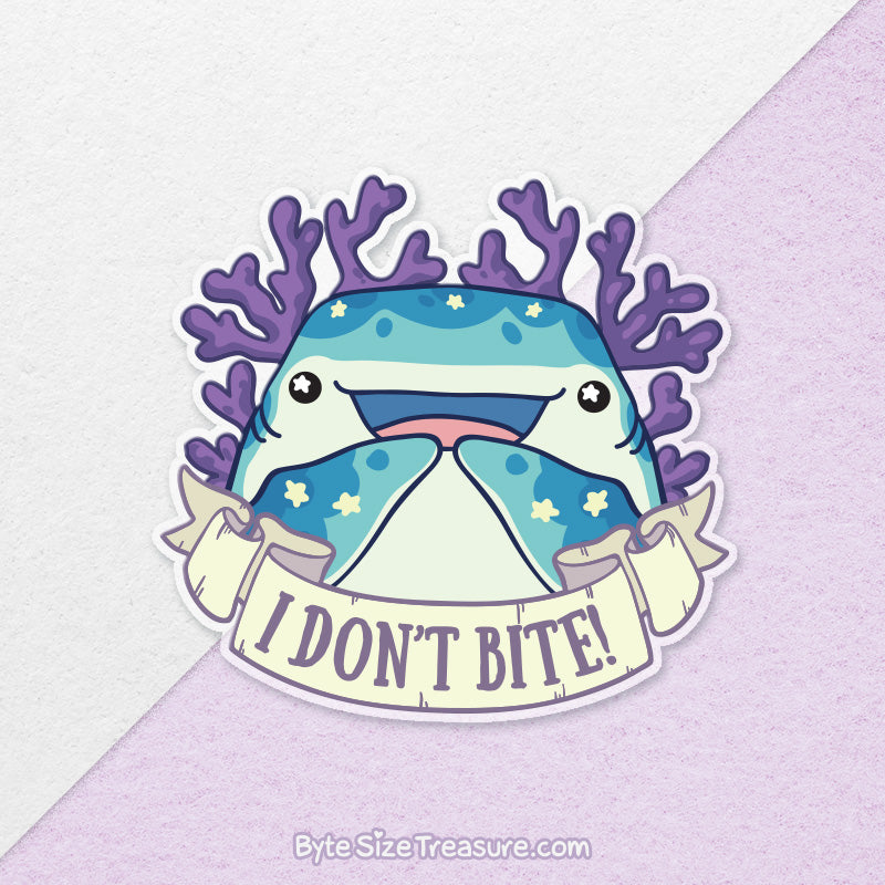 Shark Puns 1 \\ Large Clear Vinyl Sticker