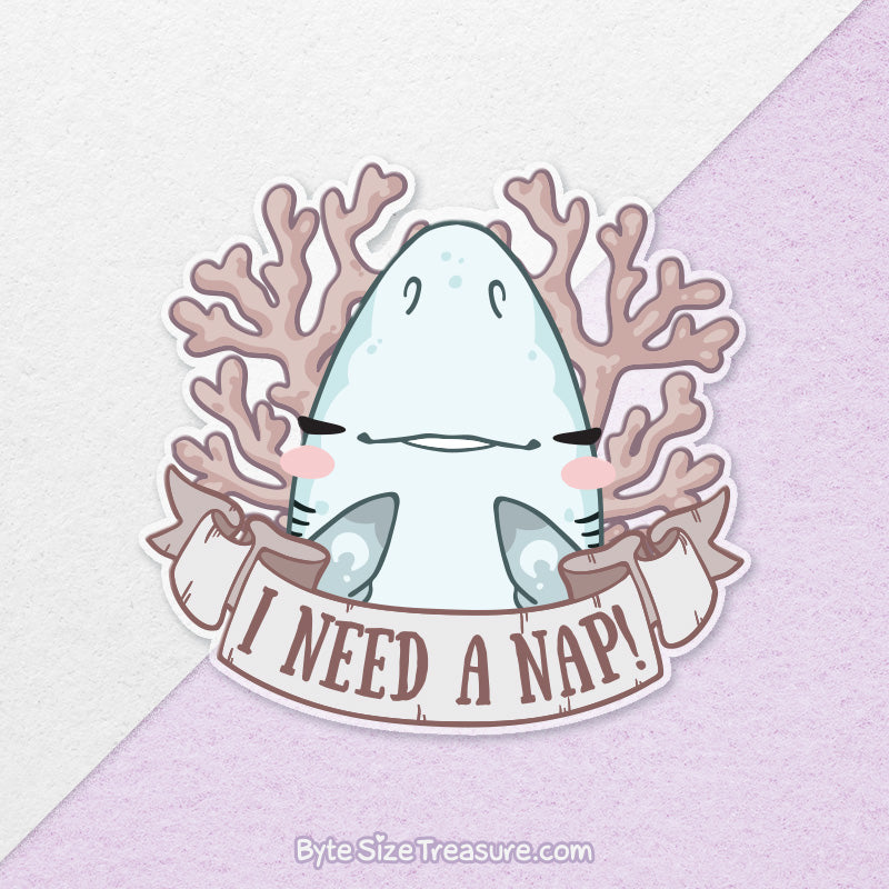 Shark Puns 2 \\ Large Clear Vinyl Sticker