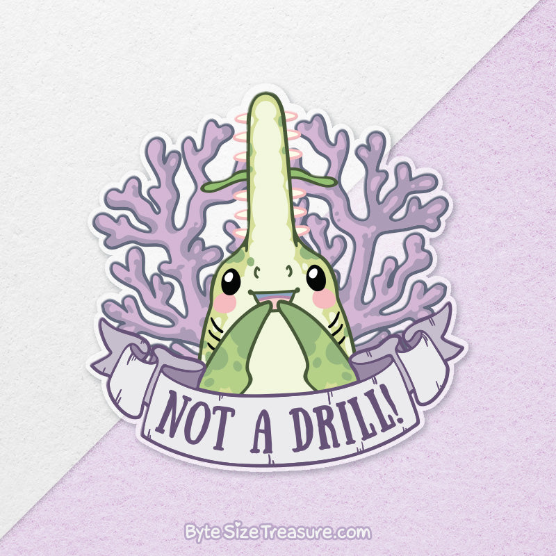 Shark Puns 3 \\ Large Clear Vinyl Sticker