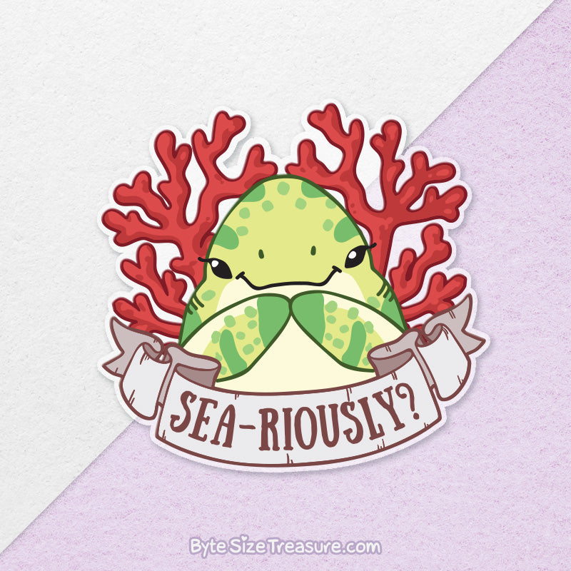 Shark Puns 2 \\ Large Clear Vinyl Sticker