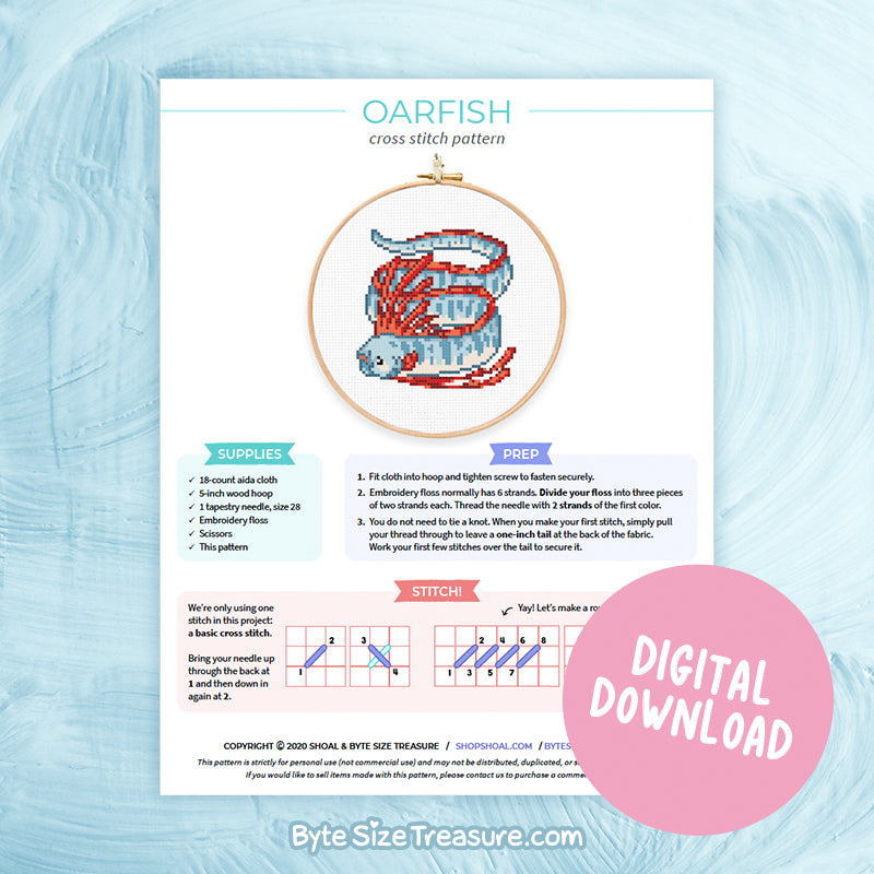 Oarfish // Cross Stitch Pattern