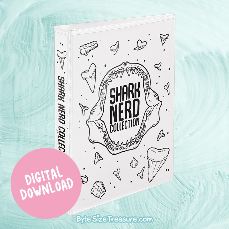 Shark Nerd Collection Mini Binder Cover Printable
