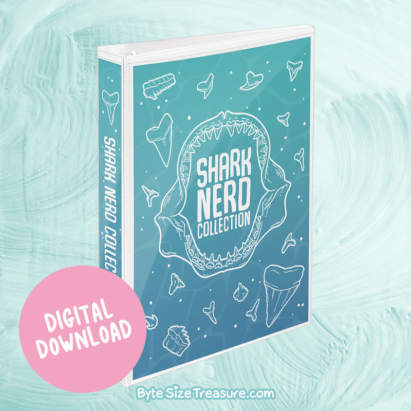 Shark Nerd Collection Mini Binder Cover Printable