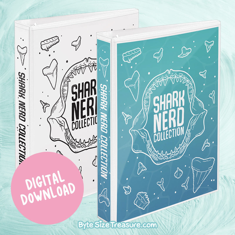 Shark Nerd Collection Mini Binder Cover Printable