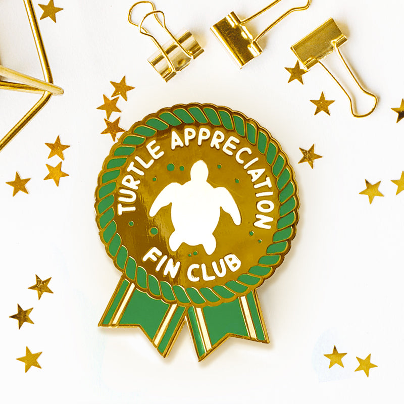 Turtle Fin Club Enamel Pin